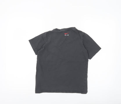 Nike Boys Black AIR Logo Graphic T-Shirt Short Sleeve 12-13 Years