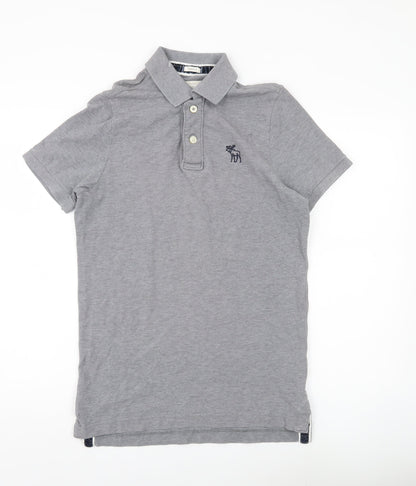 Abercrombie & Fitch Men’s Grey Slim Fit Polo Shirt Size M