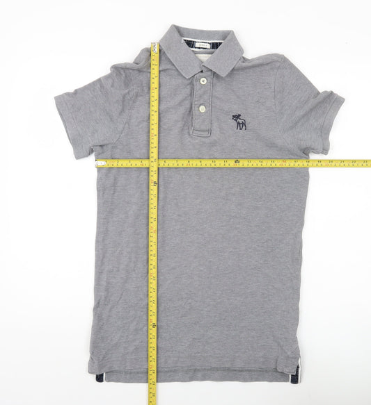 Abercrombie & Fitch Men’s Grey Slim Fit Polo Shirt Size M