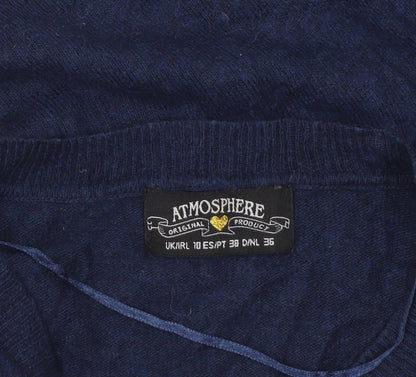 Womens UK Size 10 Atmosphere Blue Pullover Jumper