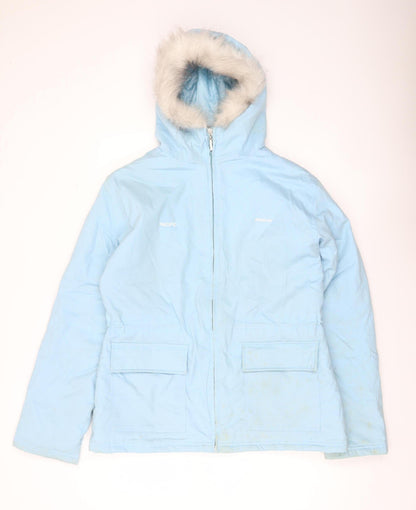 Womens UK Size 16 Reebok Blue Parka Coat