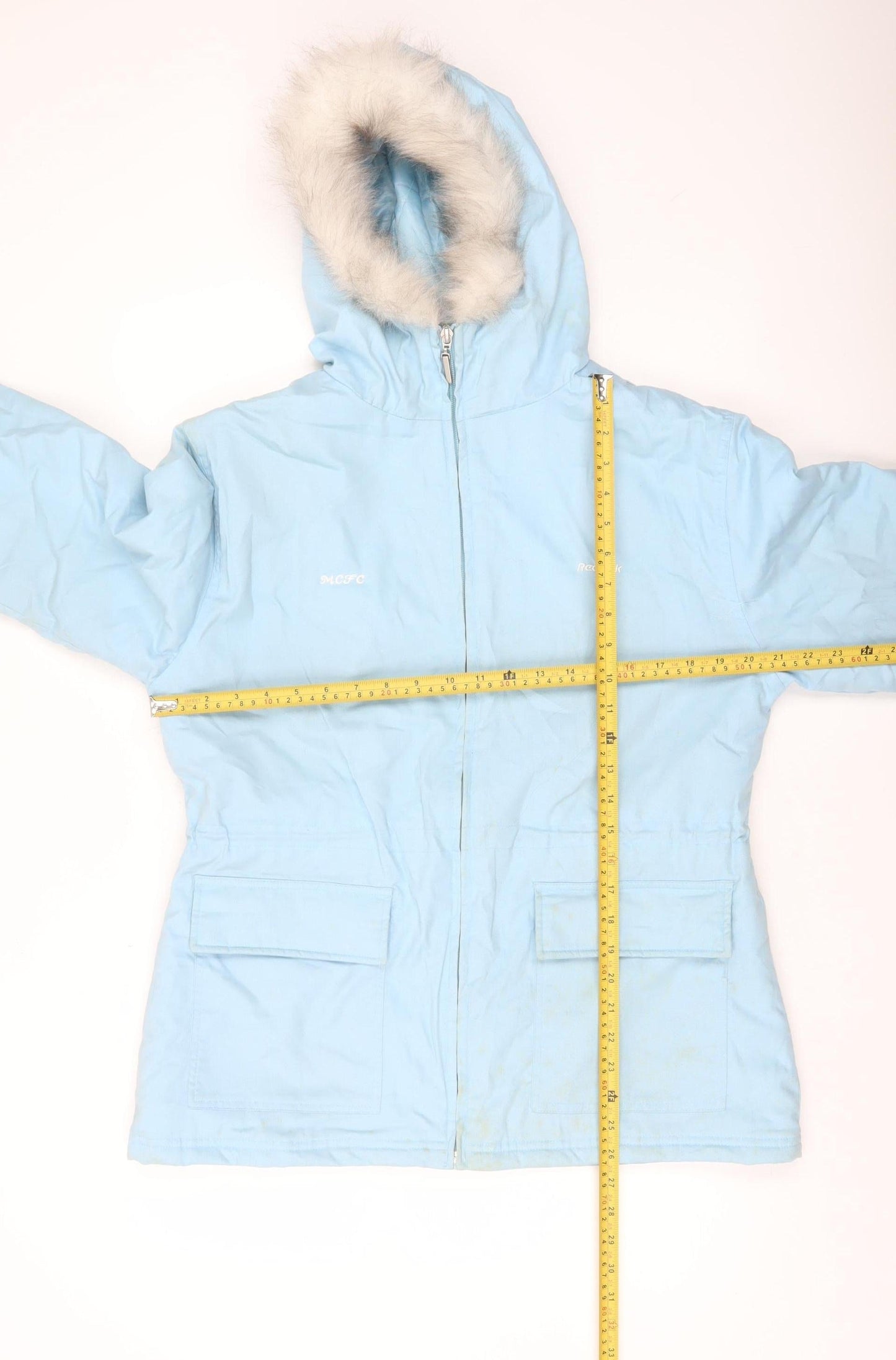 Womens UK Size 16 Reebok Blue Parka Coat