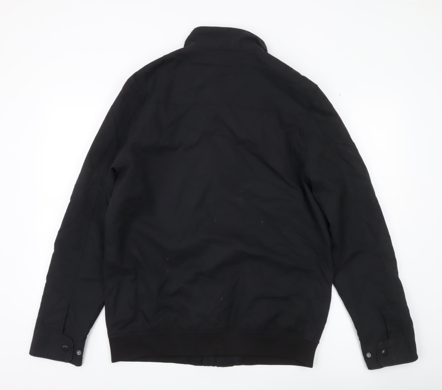 F&F Men's Black M Basic Zip Jacket Cotton Nylon Casual