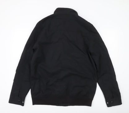 F&F Men's Black M Basic Zip Jacket Cotton Nylon Casual