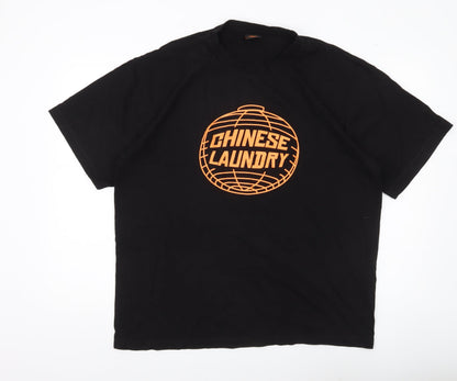 Chinese Laundry Men’s Black XL Graphic Logo T-Shirt Cotton