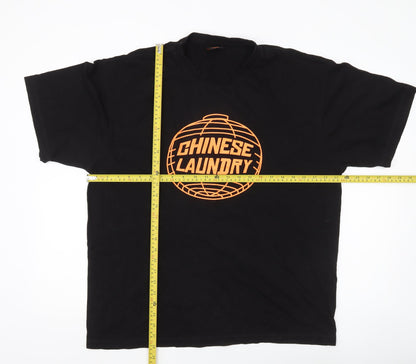 Chinese Laundry Men’s Black XL Graphic Logo T-Shirt Cotton