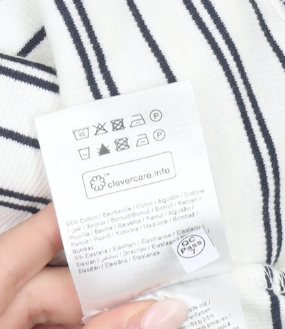 ICHI Women’s White Striped Bodycon Dress M Classic Sleeveless