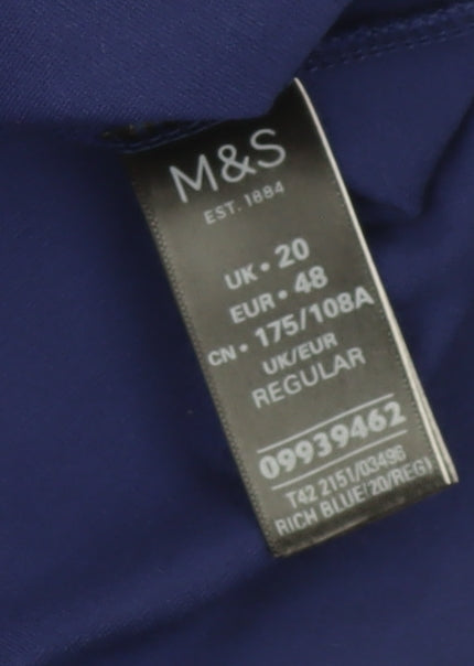 Marks and Spencer Women’s Blue Sheath Dress Size 20 Workwear