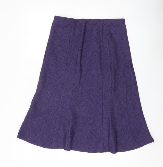 Honor Millburn Women’s Purple A-Line Knee Length Skirt Size 12