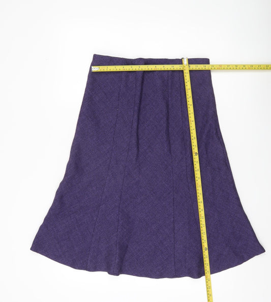 Honor Millburn Women’s Purple A-Line Knee Length Skirt Size 12