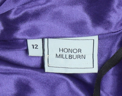Honor Millburn Women’s Purple A-Line Knee Length Skirt Size 12
