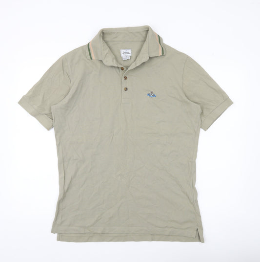 Vivienne Westwood Men’s Beige Polo Shirt XL Cotton Logo Casual