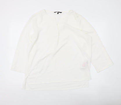 Womens UK Size XL VERO MODA White Tunic Blouse