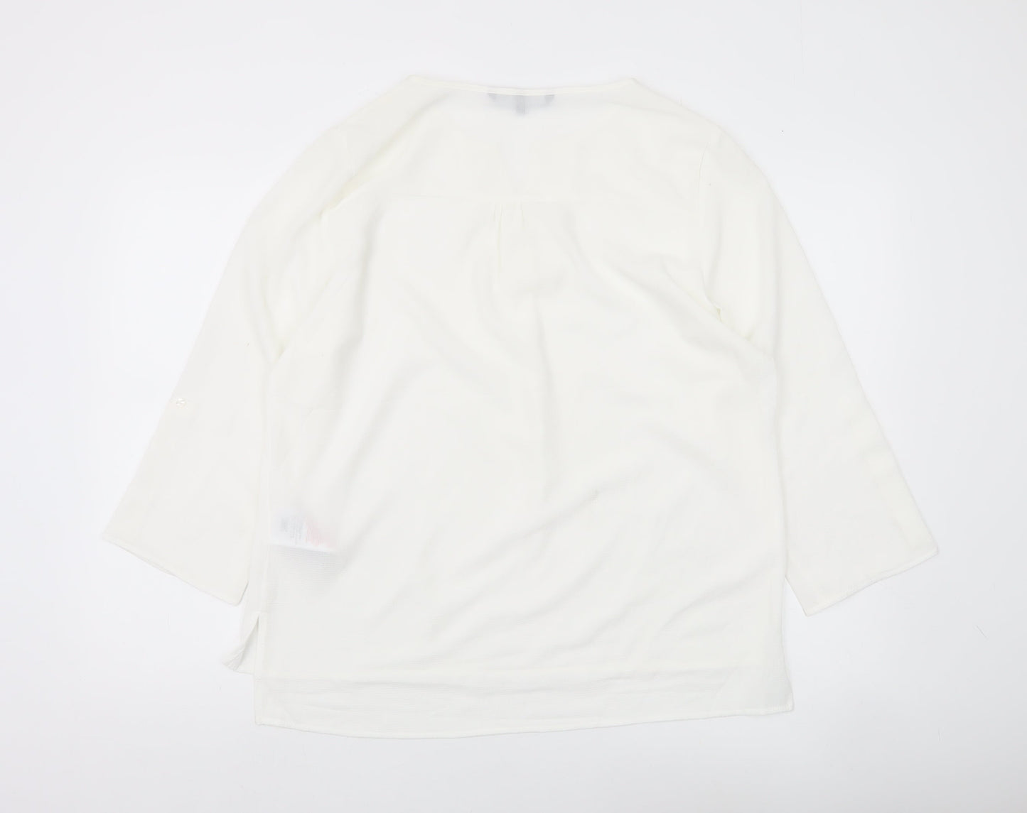 Womens UK Size XL VERO MODA White Tunic Blouse