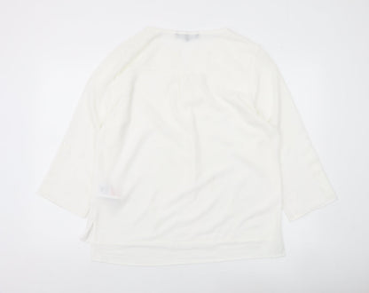 Womens UK Size XL VERO MODA White Tunic Blouse