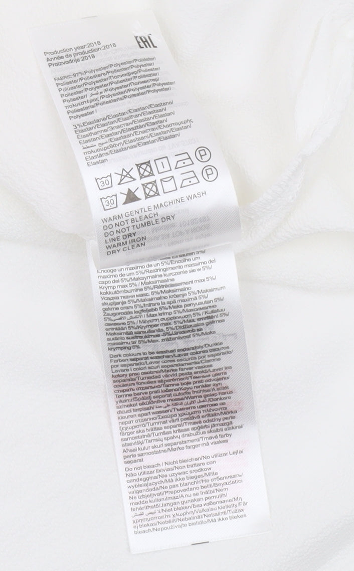 Womens UK Size XL VERO MODA White Tunic Blouse