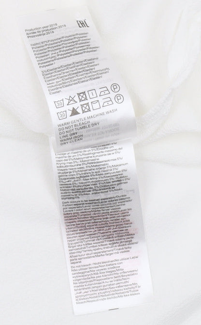 Womens UK Size XL VERO MODA White Tunic Blouse