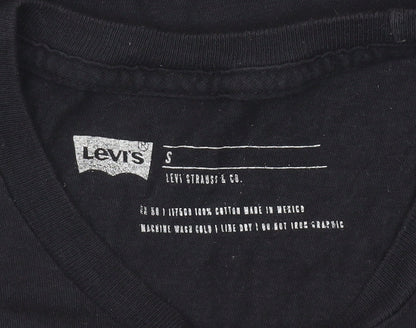 Levi's Men's Black Small Graphic Print T-Shirt Classic Logo