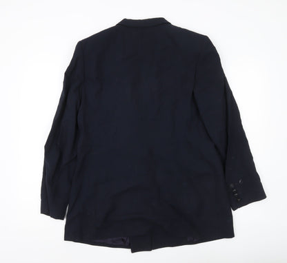 Mondi Classics Men’s Blue Wool Double-Breasted Blazer Jacket Size 42