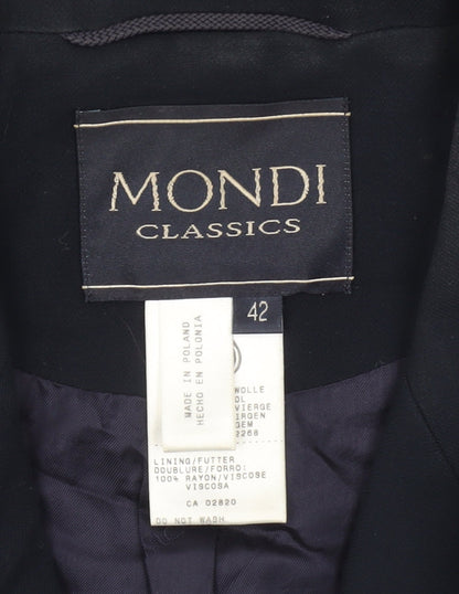 Mondi Classics Men’s Blue Wool Double-Breasted Blazer Jacket Size 42