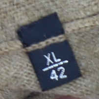 Massimo Dutti Men's Beige Wool Cashmere Silk Jumper XL Crew Neck