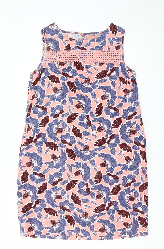 Next Women’s Multicoloured Floral Shift Dress Size 12 Sleeveless