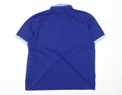 Gabicci Mens Blue Polo Shirt Size 52 Cotton Blend Casual