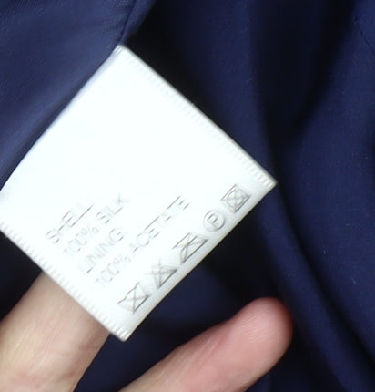 Edina Ronay Women’s Blue Silk A-Line Cocktail Dress Size 12