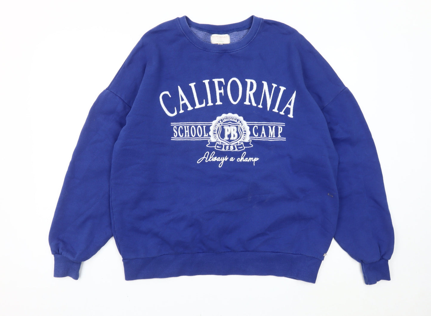 Teens UK Size S Pull&Bear Blue Pullover Sweatshirt