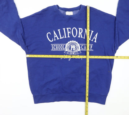 Teens UK Size S Pull&Bear Blue Pullover Sweatshirt