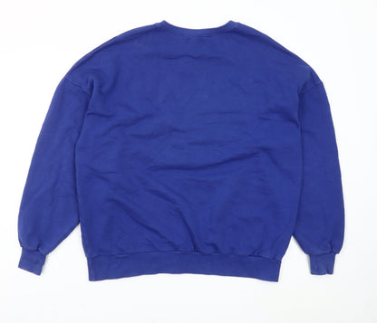 Teens UK Size S Pull&Bear Blue Pullover Sweatshirt
