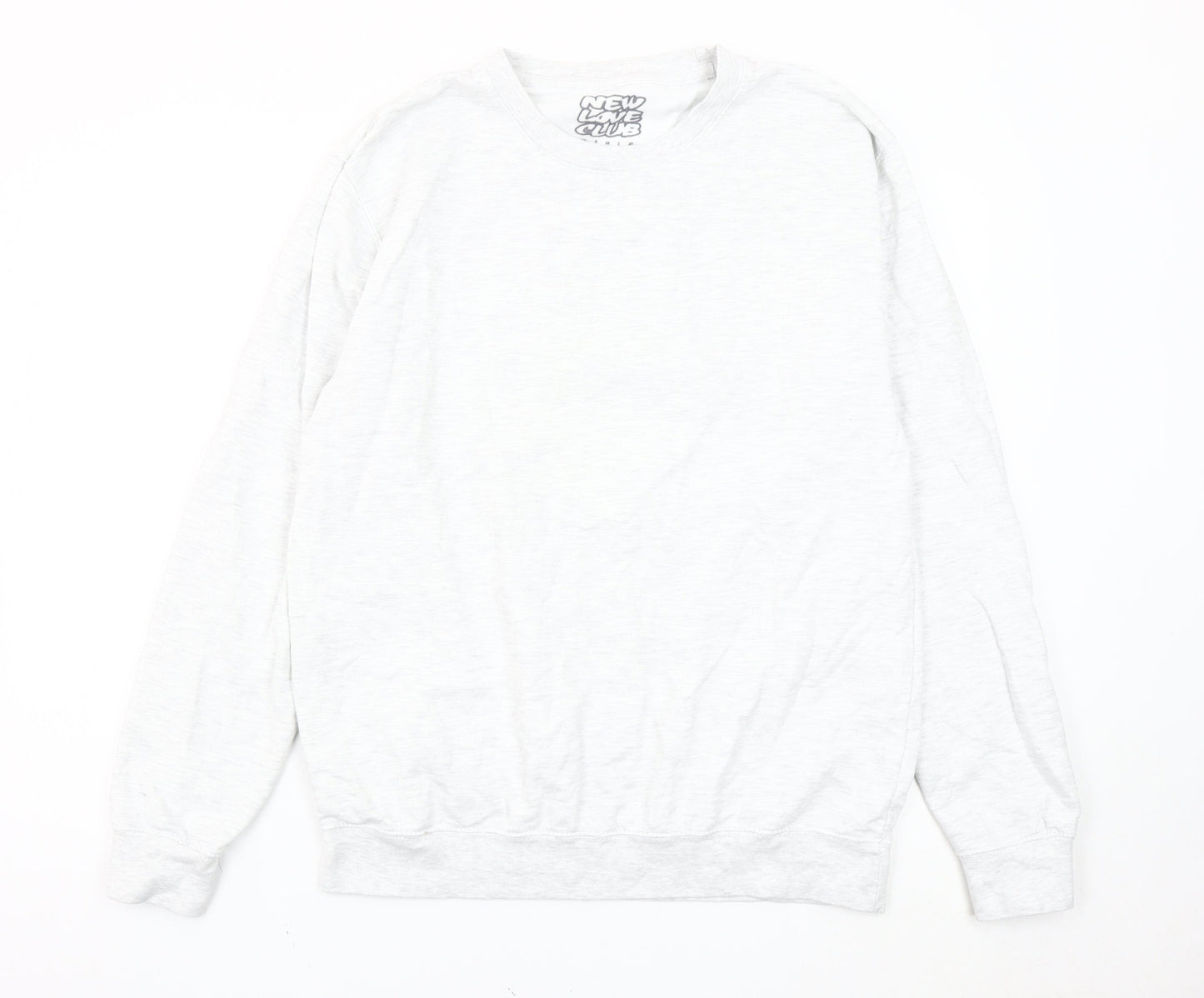 New Love Club Unisex White Mac N Cheese Sweatshirt L Graphic Pullover