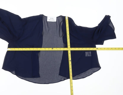 Gina Bacconi Women’s Blue Chiffon Kimono Blouse UK 12