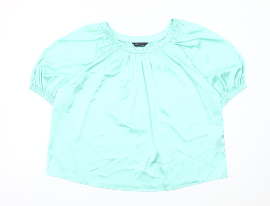 Womens UK Size 14 Marks and Spencer Green Basic Blouse