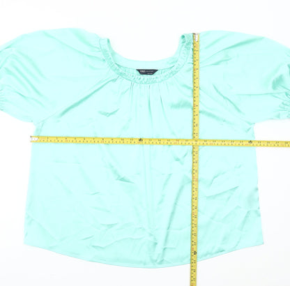 Womens UK Size 14 Marks and Spencer Green Basic Blouse