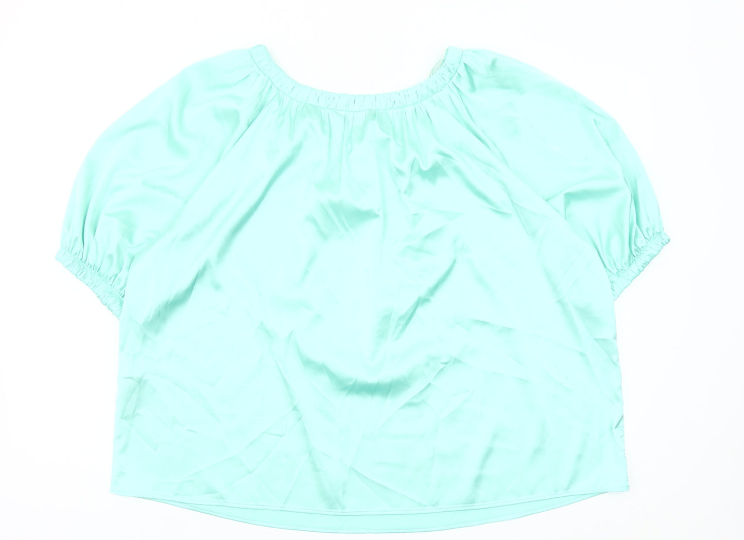 Womens UK Size 14 Marks and Spencer Green Basic Blouse