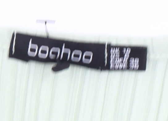 Boohoo Women’s Green Belted Wide Leg Jumpsuit Size 10