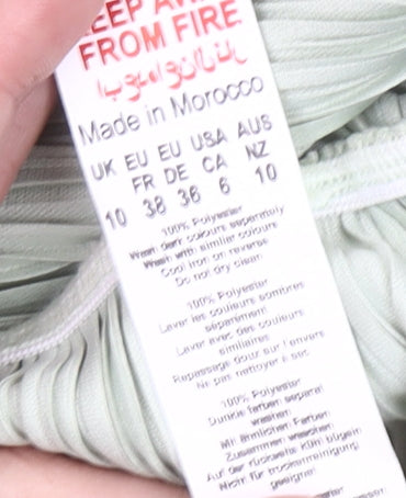 Boohoo Women’s Green Belted Wide Leg Jumpsuit Size 10