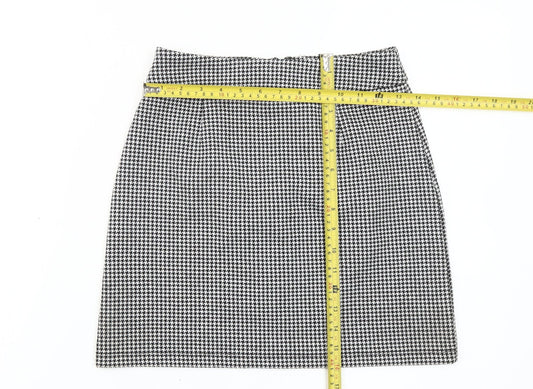 Glassons Women’s Black Houndstooth Pencil Skirt Size 8 Workwear