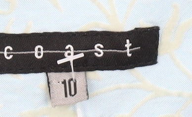 Coast Women’s Blue Floral Bodycon Dress Size 10 Sleeveless Midi