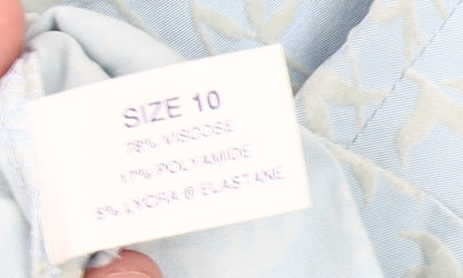 Coast Women’s Blue Floral Bodycon Dress Size 10 Sleeveless Midi