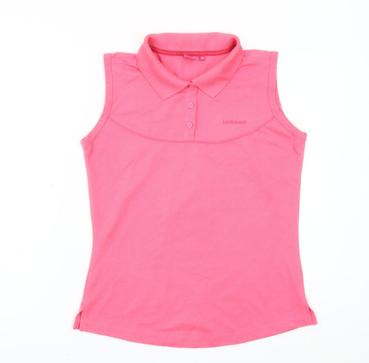LA Gear Womens Pink Polo Sleeveless Top Size 16 Summer Casual