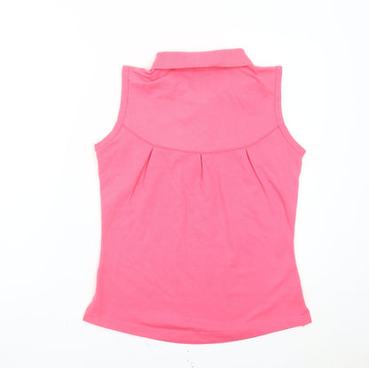 LA Gear Womens Pink Polo Sleeveless Top Size 16 Summer Casual