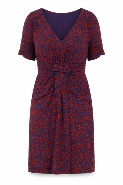 Great Plains Women Purple Red Sheath Dress S Viscose Blend