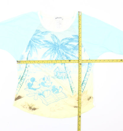 Disney Parks Womens Multicoloured T-Shirt Size 14 Mickey Minnie Tropical