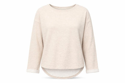 Front view of Kin by John Lewis Women’s Beige Crew Neck Pullover Sweatshirt S