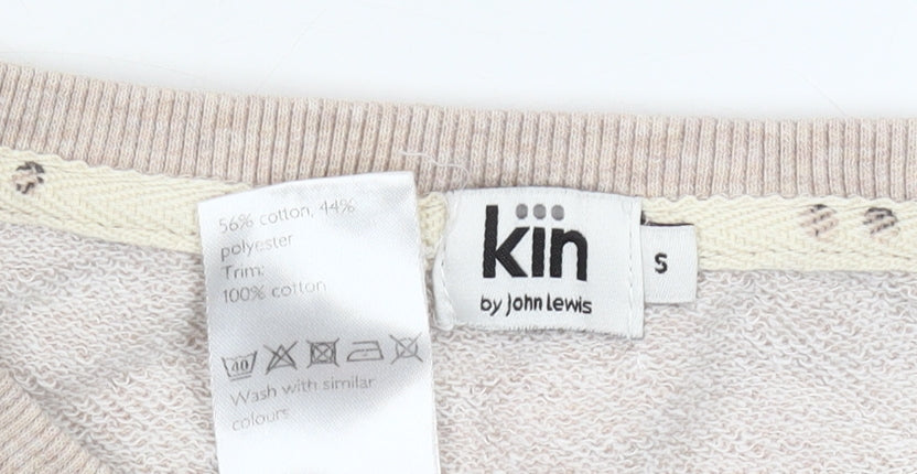 Kin by John Lewis Women’s Beige Crew Neck Pullover Sweatshirt S