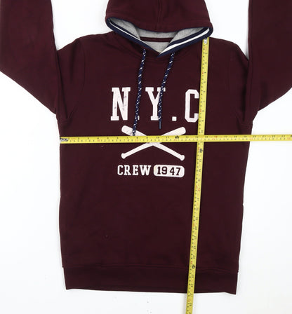 Sfera Men Hoodie Red Size S Regular Fit Pullover Sports Graphic