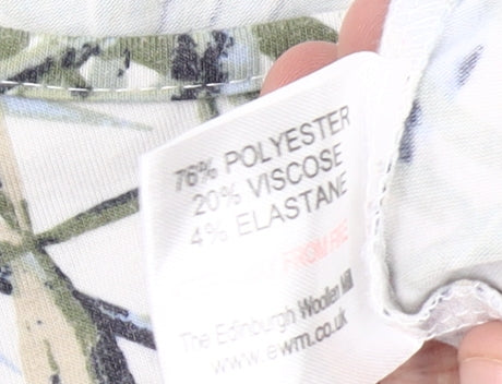 ISLE Collection Women’s Multicolour Floral Top Size 10-12 Scoop Neck Long Sleeve