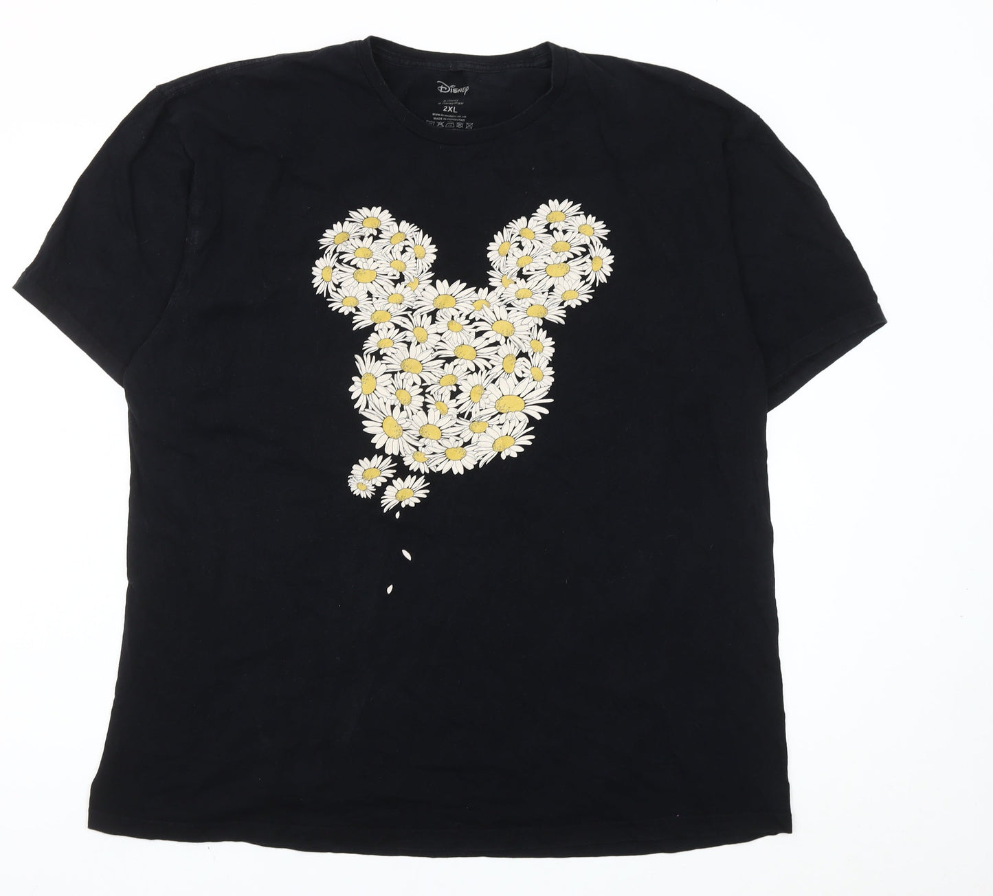 Womens UK Size 2XL Disney Black Basic T-Shirt
